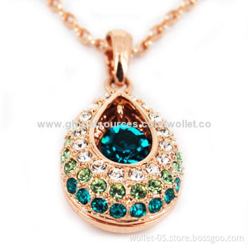 Newest Hot Selling Fashion Alloy Metal Pendant with CZ Stone, Best Gifts for Women